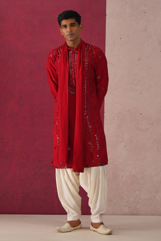 Raj- Mirror Work Patiyala Kurta Set