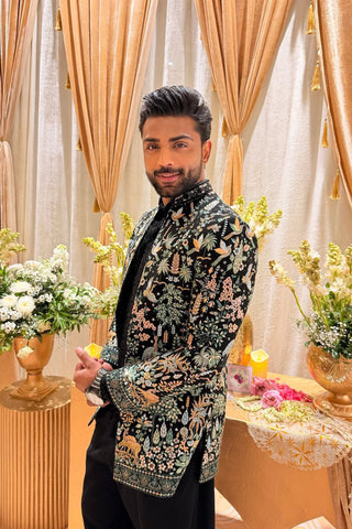 HARSH ARORA IN PARIND BLACK JODHPURI SET