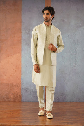 Kabir - Mint Green Long Jacket Kurta Set
