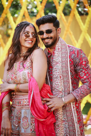 ARJUN M R IN PAISELY PINK KURTA SET