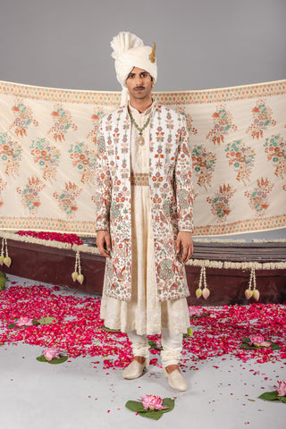 Rangrez Ivory Sherwani Set