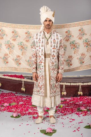 Rangrez Ivory Sherwani Set