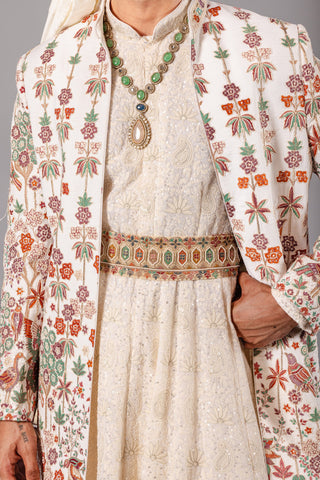 Rangrez Ivory Sherwani Set