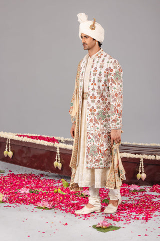 Rangrez Ivory Sherwani Set