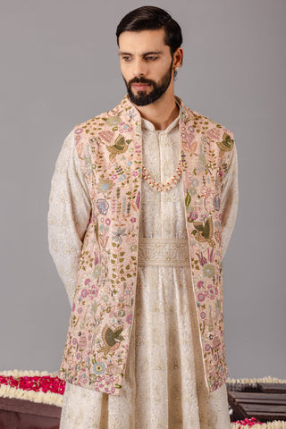 Phoolpankh Pink Jacket Anarkali Set