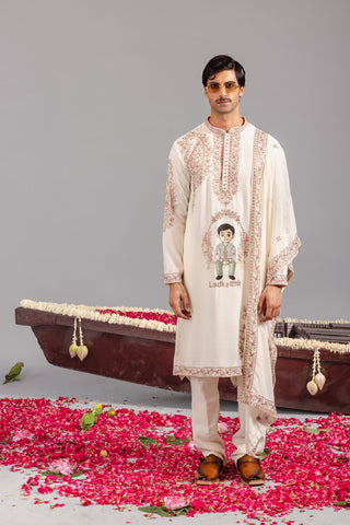 Ladkewale Cream Kurta Set