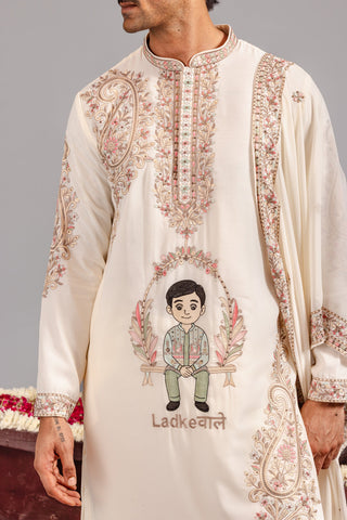 Ladkewale Cream Kurta Set