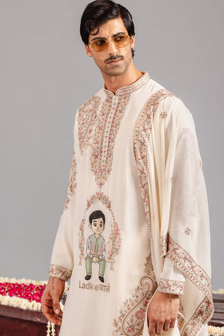 Ladkewale Cream Kurta Set