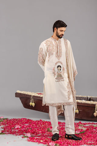 Ladkiwale Cream Kurta Set