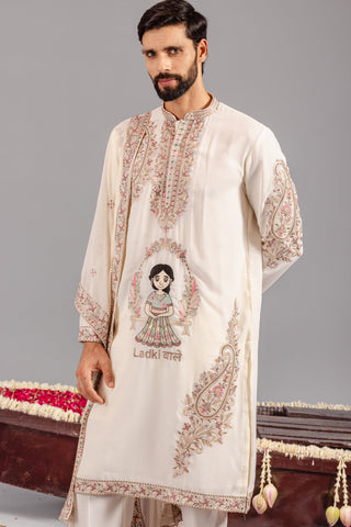 Ladkiwale Cream Kurta Set
