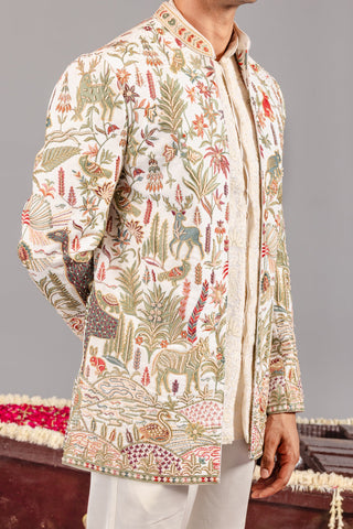 Giraffe Ivory Jodhpuri Set