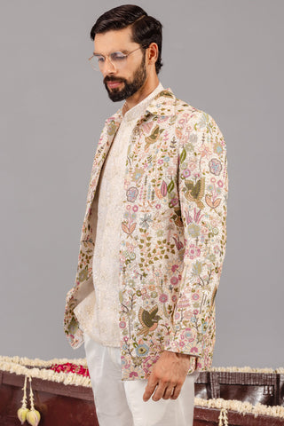 Phoolpankh Ivory Jodhpuri Set