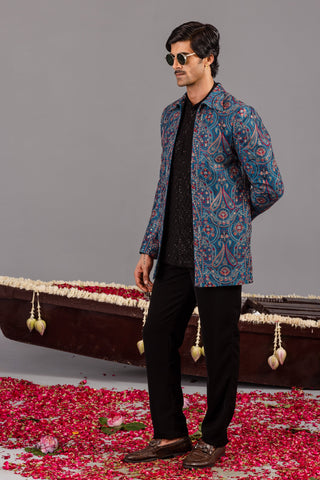 Mayur Blue Jodhpuri Set
