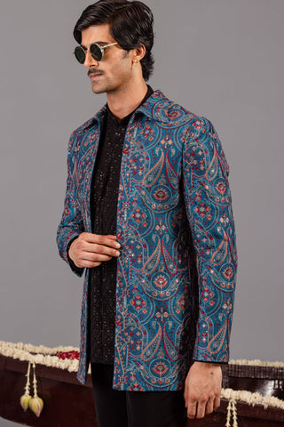 Mayur Blue Jodhpuri Set