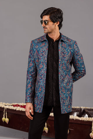 Mayur Blue Jodhpuri Set