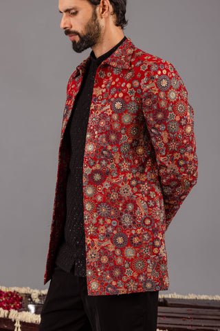Laalbagh Marron Jodhpuri Set