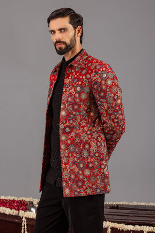 Laalbagh Marron Jodhpuri Set