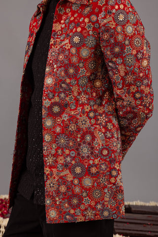 Laalbagh Marron Jodhpuri Set