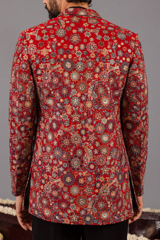 Laalbagh Marron Jodhpuri Set