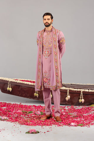 Tusshar Kapoor in Deer Garden Purple Kurta Set
