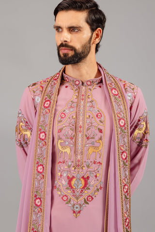 Tusshar Kapoor in Deer Garden Purple Kurta Set