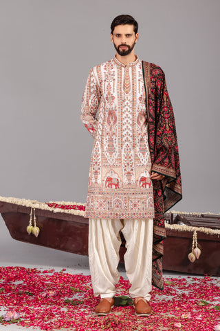 Mughal Ivory Kurta Set