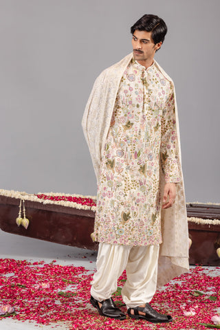 Rishabh Chawla in PhoolPankh Ivory Kurta Set