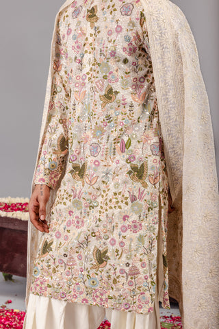 Rishabh Chawla in PhoolPankh Ivory Kurta Set