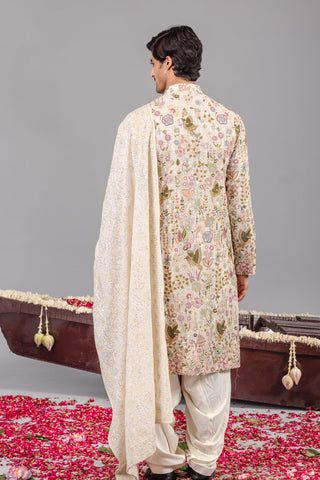 Rishabh Chawla in PhoolPankh Ivory Kurta Set