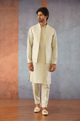 Kabir - Mint Green Long Jacket Kurta Set