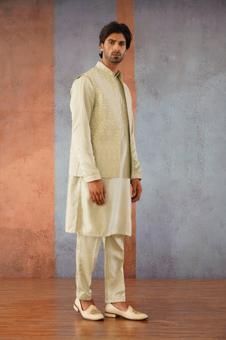 Kabir - Mint Green Long Jacket Kurta Set