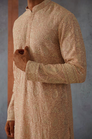 Nairit - Pink Embroidered Kurta Set