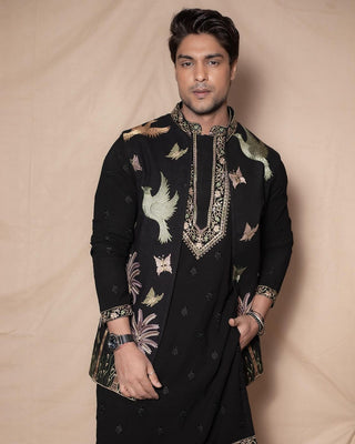 Ankit Gupta in Yashas Jacket Kurta Set with dupatta