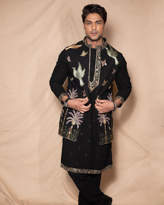Ankit Gupta in Yashas Jacket Kurta Set with dupatta