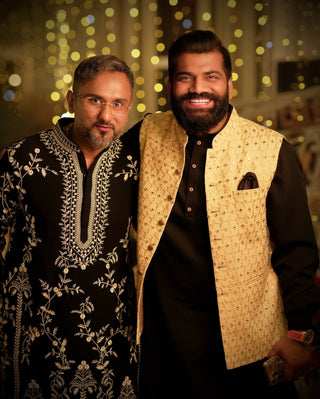 Honey Singh in Aryaman Black Kurta set with patiyala and dupatta