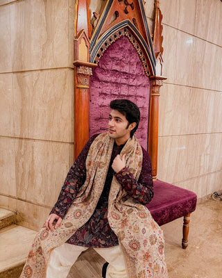 Rishabh Chawla in Kush Wine Kurta Set
