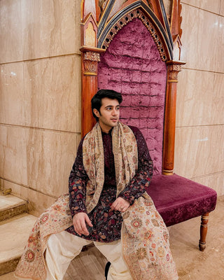Rishabh Chawla in Kush Wine Kurta Set