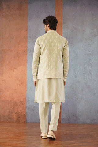 Kabir - Mint Green Long Jacket Kurta Set