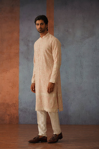 Nairit - Pink Embroidered Kurta Set