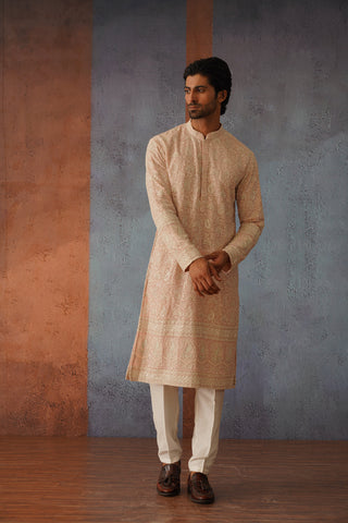 Nairit - Pink Embroidered Kurta Set