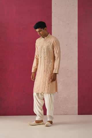 Hiran-Mirror Work Patiyala Kurta Set
