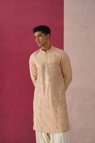 Hiran-Mirror Work Patiyala Kurta Set