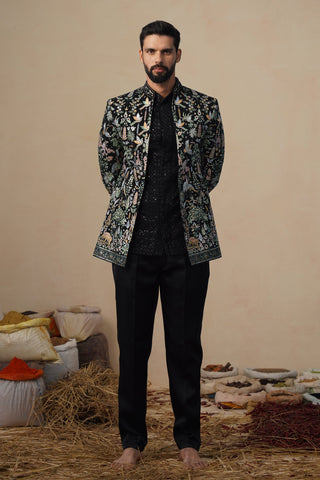 HARSH ARORA IN PARIND BLACK JODHPURI SET
