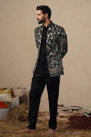 HARSH ARORA IN PARIND BLACK JODHPURI SET