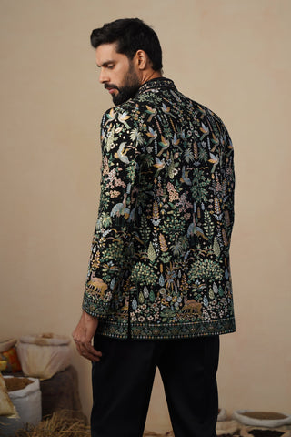 PARIND BLACK JODHPURI SET