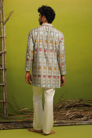 MADHUBAN SKY BLUE SHORT KURTA SET