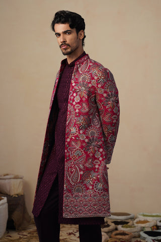 IKKAT HOT PINK INDOWESTERN SET