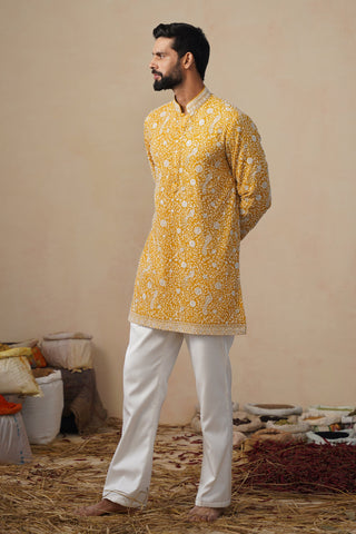 SAMAR CUTDANA HALDI SHORT KURTA SET