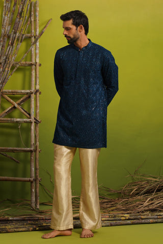 SUKOON NAVY BLUE SHORT KURTA SET