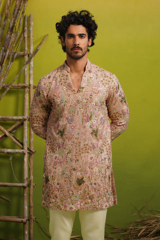 PHOOL PINK SHORT KURTA SET